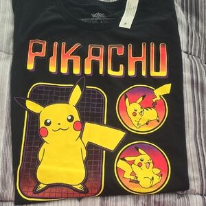 Pokemon Pikachu Graphic Tee - Black and Yellow